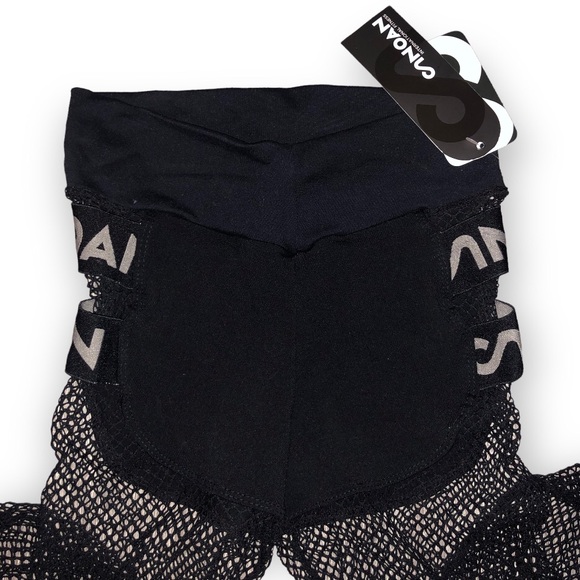 NWT ALL BLACK Canoan Brazil Move Mesh Leggings. - Picture 7 of 12